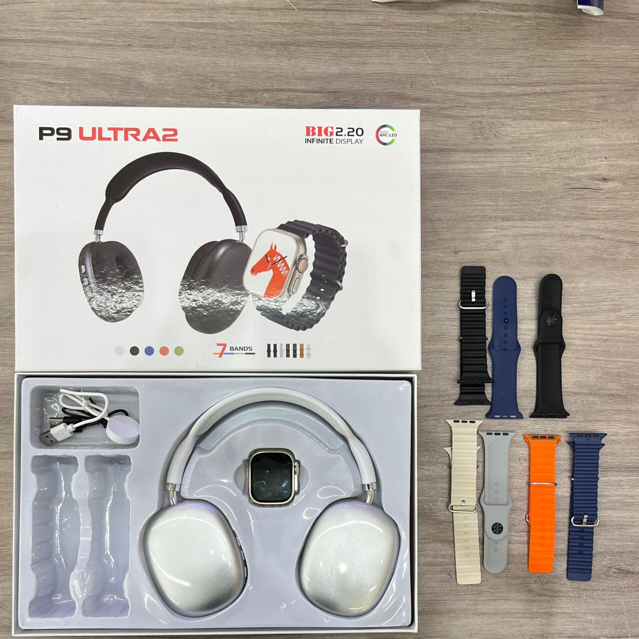 Set Auriculares P9 +Smartwatch (reloj inteligente)