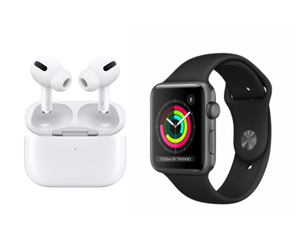 Smartwatch negro+ Airpods (reloj inteligente)